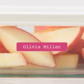 Roze waterdichte naam labels school kinderopvang (Aangebracht)