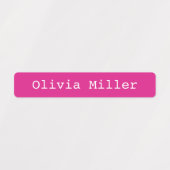 Roze waterdichte naam labels school kinderopvang (Design 1)