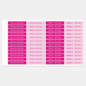 Roze waterdichte naam labels school kinderopvang (Vel)