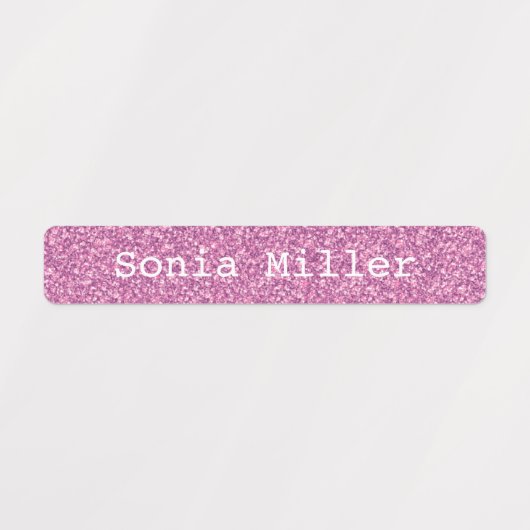 Roze waterdichte naam labels school kinderopvang (Design 2)