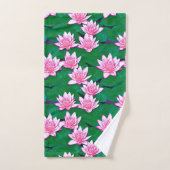 Roze watergalgen op een Pond Bad Handdoek (Handdoek)