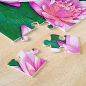 Roze watergalgen op een Pond Legpuzzel (Zijkant)