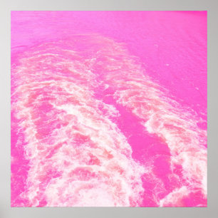 Roze waterkunst poster