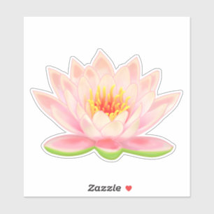 Roze Waterlelie Bloem Sticker