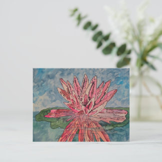 Roze Waterlelie Briefkaart