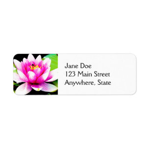 Roze waterlelie etiket