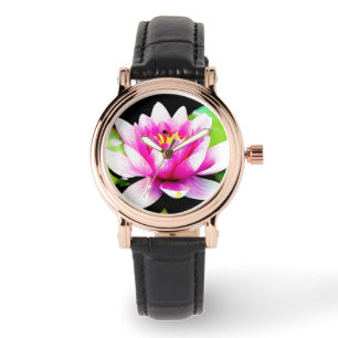 Roze waterlelie horloge