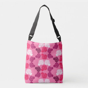 Roze Waterlelie Stof Print Crossbody Tas