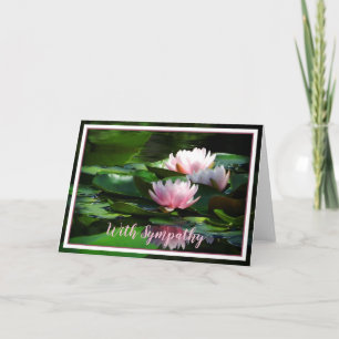 Roze waterlelies kaart