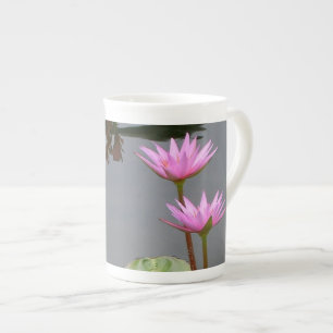Roze waterlelies porselein kop