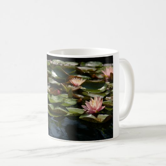 Roze waterlilies koffiemok (Voorkant rechts)