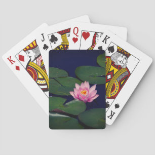 Roze waterlily Lotus-speelkaarten Speelkaarten