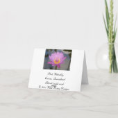 Roze Waterlily Notecard Kaart (Achterkant)