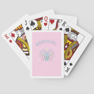 Roze Waterman, sterrenbeeld, sterrenbeeld afdruk Pokerkaarten