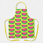 Roze watermeloen fruit kleurrijke funky schort (Voorkant)
