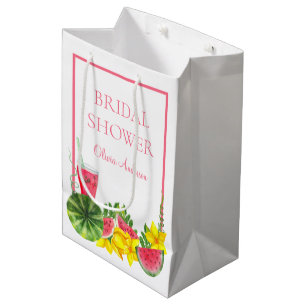 Roze Watermeloen Naam Bruidsfeest Midden Geschenk  Medium Cadeauzakje