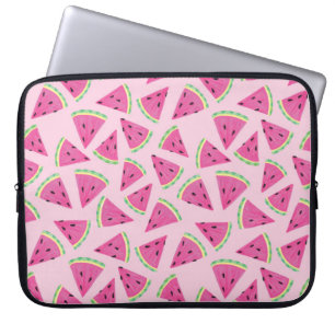 Roze watermeloen patroon laptop sleeve