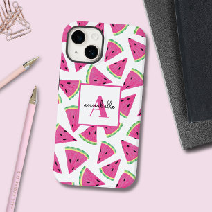 Roze Watermeloen Pattern initiaal voornaam Case-Mate iPhone 14 Hoesje