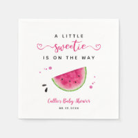 Roze Watermeloen Waterverf Fruit Baby shower