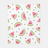 Roze watermeloenen, watermeloenzaden, zomerpatroon fleece deken (Voorkant)