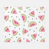 Roze watermeloenen, watermeloenzaden, zomerpatroon fleece deken (Voorkant (Horizontaal))