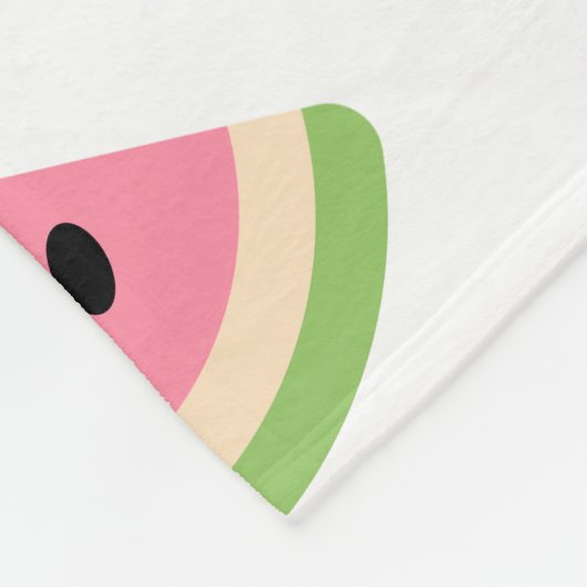 Roze watermeloenen, watermeloenzaden, zomerpatroon fleece deken (Hoek)