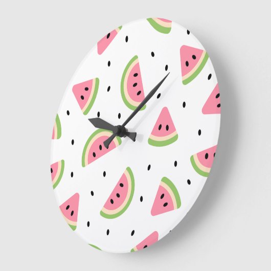 Roze watermeloenen, watermeloenzaden, zomerpatroon grote klok (Hoek)