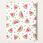 Roze watermeloenen, watermeloenzaden, zomerpatroon planner (Achterkant)