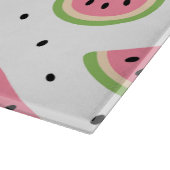 Roze watermeloenen, watermeloenzaden, zomerpatroon snijplank (Hoek)