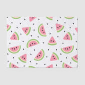 Roze watermeloenen, watermeloenzaden, zomerpatroon tissuepapier (Voorkant)