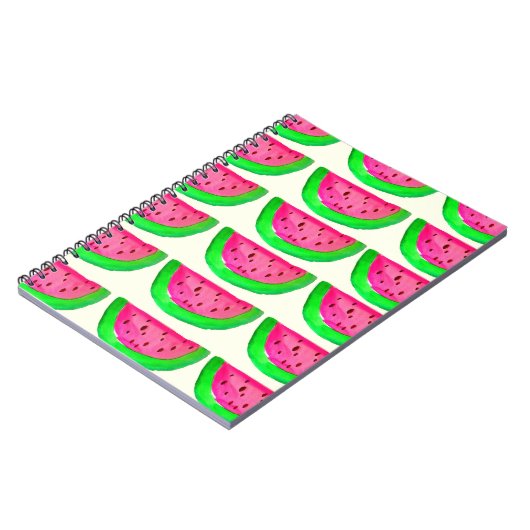 Roze watermeloensoort, van juffrouw, op citroen notitieboek (Linkerzijde)