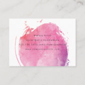 Roze watermerk monogram visitekaartje (Achterkant)