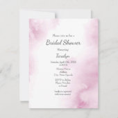 Roze Waterverf Abstract Lijst Kaart (Voorkant)