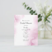 Roze Waterverf Abstract Lijst Kaart (Staand voorkant)