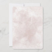 Roze Waterverf Abstracte bruiloft uitnodigen Kaart (Achterkant)