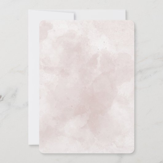 Roze Waterverf Abstracte bruiloft uitnodigen Kaart (Achterkant)