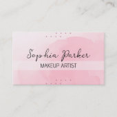 Roze Waterverf Achtergrond Visitekaartje (Voorkant)