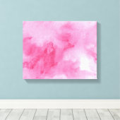 roze waterverf achtergrond voor canvas afdruk (Insitu (Houten vloer))