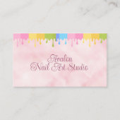 Roze Waterverf Art Studio Visitekaartje (Voorkant)