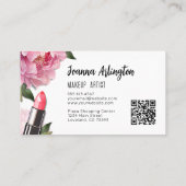 Roze Waterverf Beauty Make-up Artiest Visitekaartje (Achterkant)