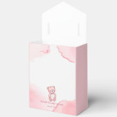 Roze waterverf beer gunstbox bedankdoosjes (Open)