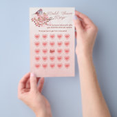 Roze Waterverf Bird Cherry Blossoms Bruids Bingo Flyer (Hand)