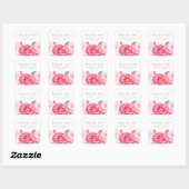 Roze Waterverf Bloedweddenschap Verlangster Vierkante Sticker (Vel)