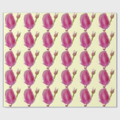 Roze waterverf bloem cadeaupapier (Vlak)