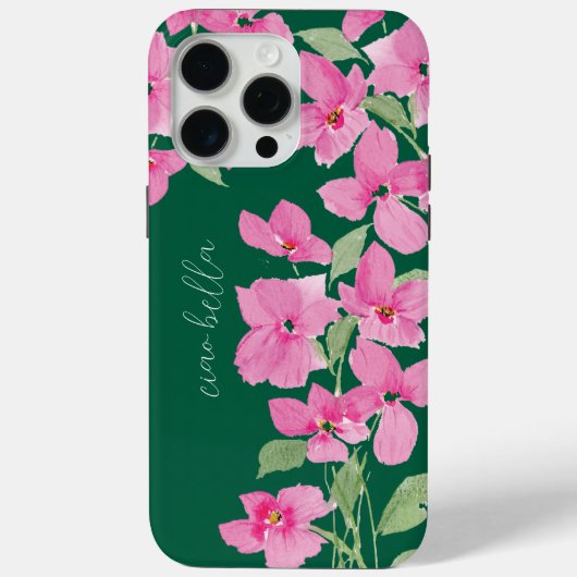 Roze waterverf bloem Case-Mate iPhone case (Achterkant)