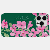 Roze waterverf bloem Case-Mate iPhone case (Achterkant (horizontaal))