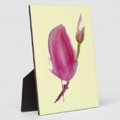 Roze waterverf bloem fotoplaat (Zijkant)