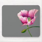 Roze waterverf bloem kunst muismat (Voorkant)