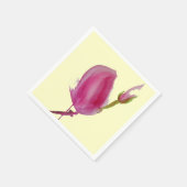 Roze waterverf bloem servet (Hoek)