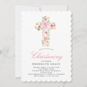 Roze Waterverf Bloemdop Kaart (Voorkant)